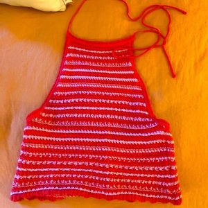 Crotchet knit crop too
